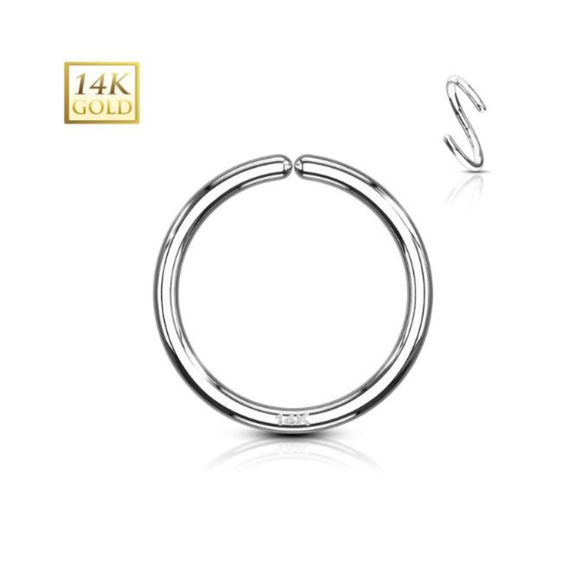 14K Gold Classic Seamless Bendable Hoop