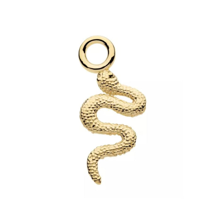 14K Gold Snake Earring Charm