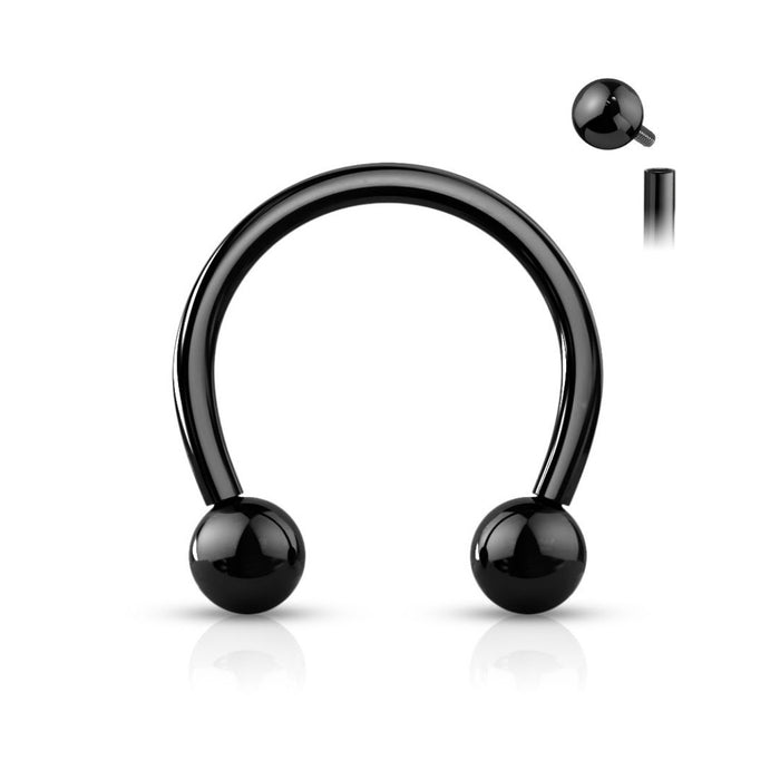 Black Titanium Circular Barbell