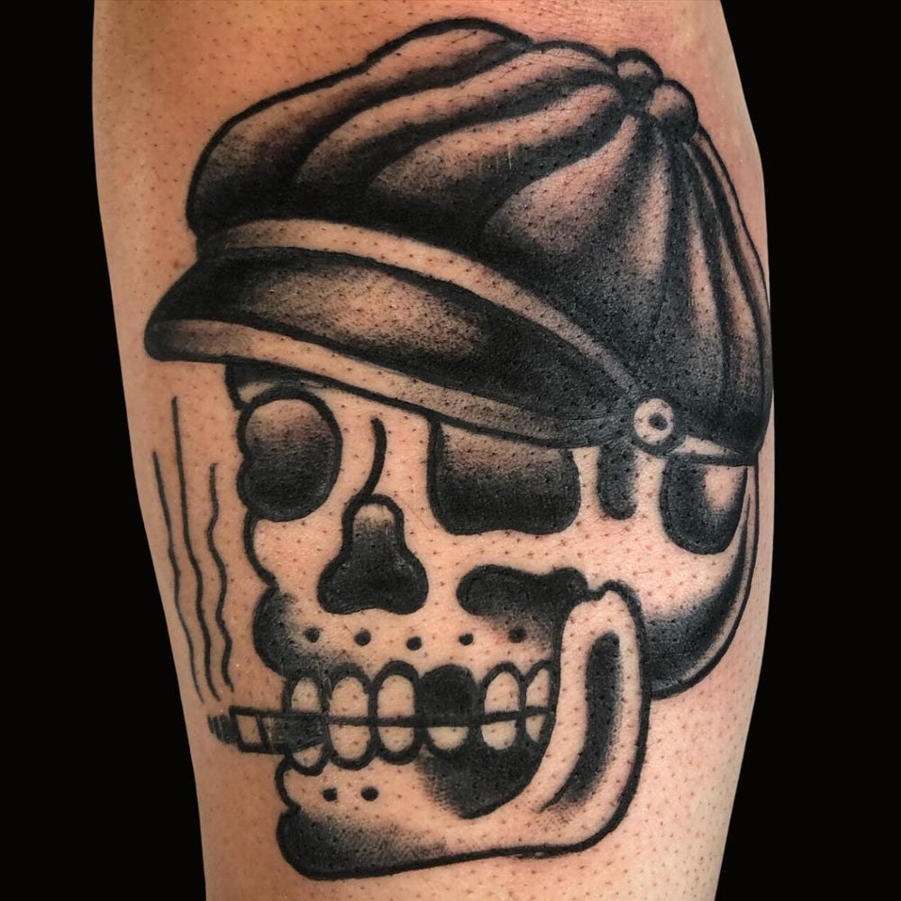 Blackwork Skull Tattoo