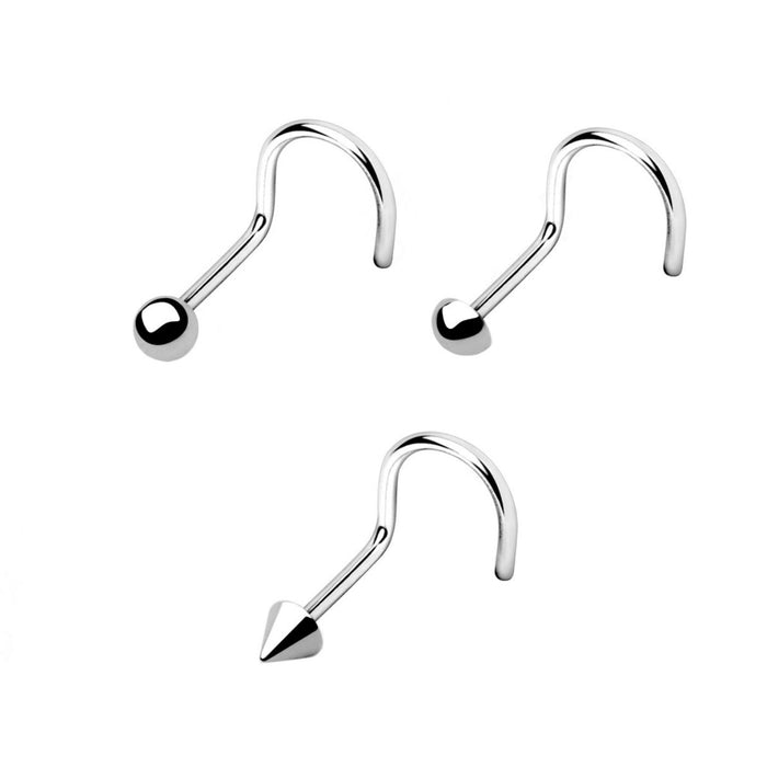 Titanium Nostril Corkscrew Jewelry