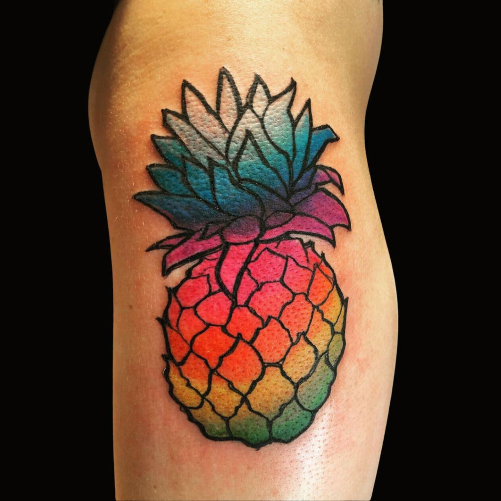 Rainbow Pineapple Tattoo