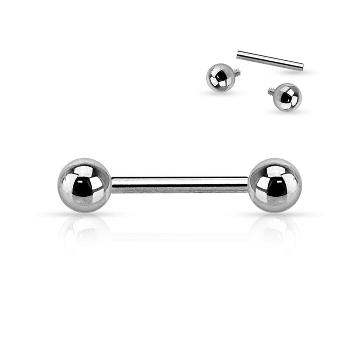 Classic Titanium Internally Threaded Straight Barbell