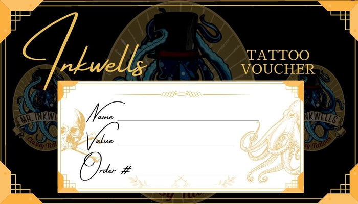 Mr Inkwells Flash Tattoo Voucher Tattoo Gift Card La and OCs Best Tattoo shop Back